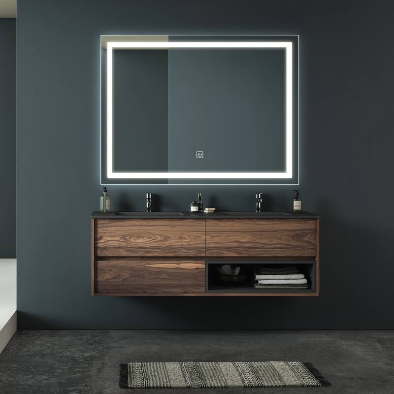 Bathroom LED Cosmetic Mirror with 3 Adjustable Color Temperatures
