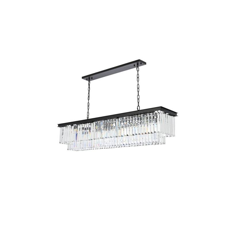 Royce Edge 12-Light Matte Black-Chandelier