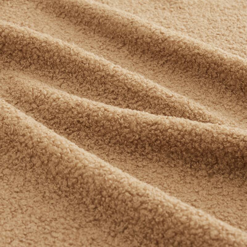 Modular Sectional Sofa with L-Shape Chaise, Teddy Fabric Boneless Cloud Couch, 32D High Density Sponge Upholstered Sofa