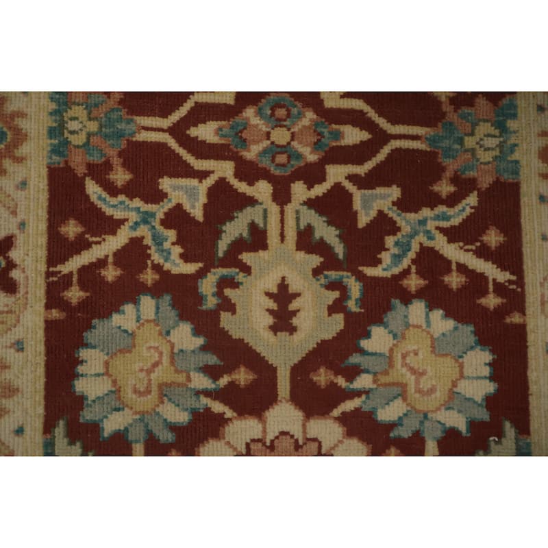 Hand Knotted Oriental 100% Wool Carpet Traditional All-Over Brown Ziegler Area Rug - 3' 8'' X 2' 0''