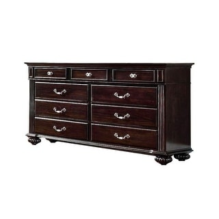 9 Drawers Wooden Dresser, Dark Walnut - Bed Bath & Beyond - 34443252