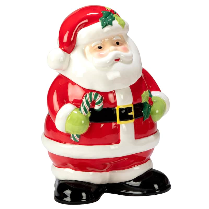 Certified International Holiday Magic Santa 72 oz. 3-D Cookie Jar