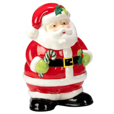 Certified International Holiday Magic Santa 72 oz. 3-D Cookie Jar