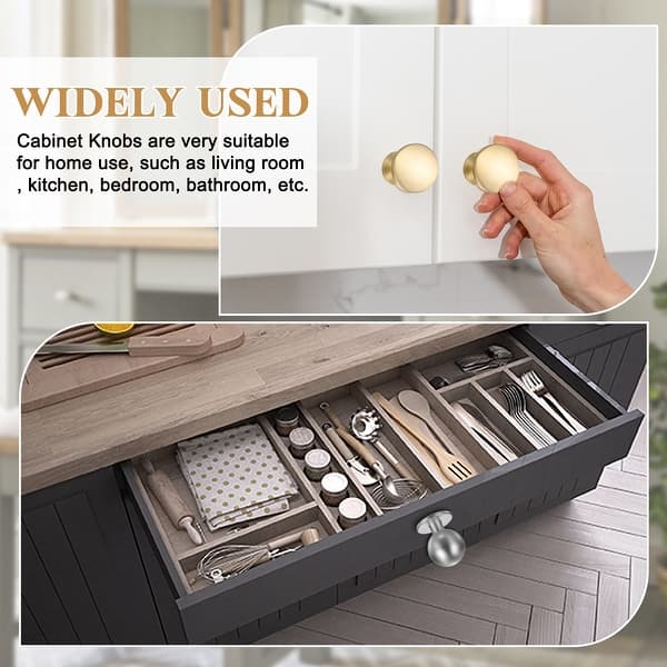 metal dresser knobs Numhew 6-Pack 1 in. x 1 in. Solid Brass Gold Cabinet Knobs, Drawer Knobs, Cabinet Pulls, Dresser Handles Knobs A1B9D5M4