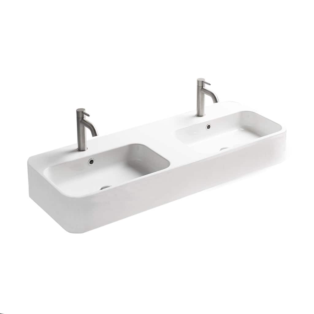 WS Bath Collections Cosa 47-3/16" Rectangular Ceramic Vessel or Wall