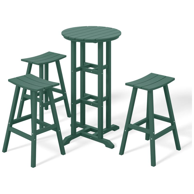 Laguna Hdpe All Weather Outdoor Patio Bistro Bar Set (4-Piece Set)