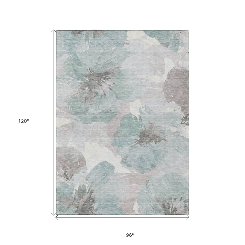 HomeRoots Floral Transitional Rectangle Outdoor Rug