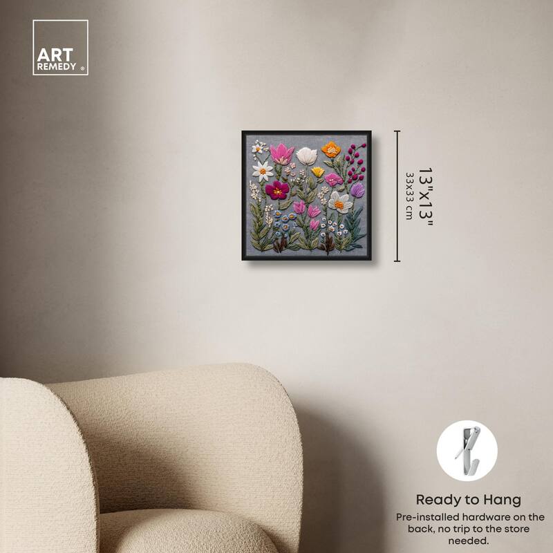 Fabric Flora Canvas by Art Remedy