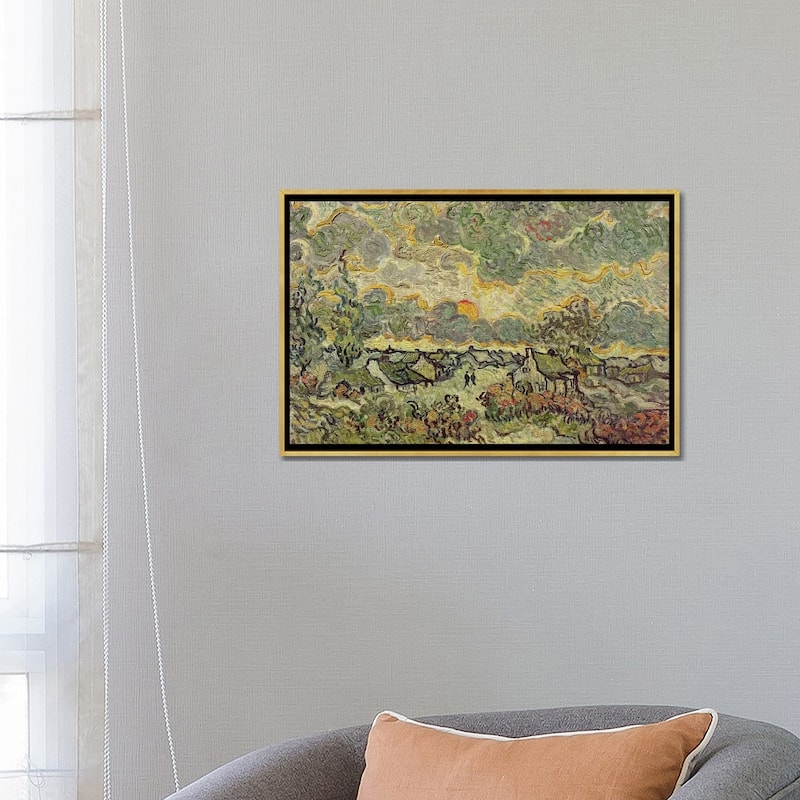 iCanvas "Autumn landscape, 1890 " by Vincent van Gogh Framed Canvas Print