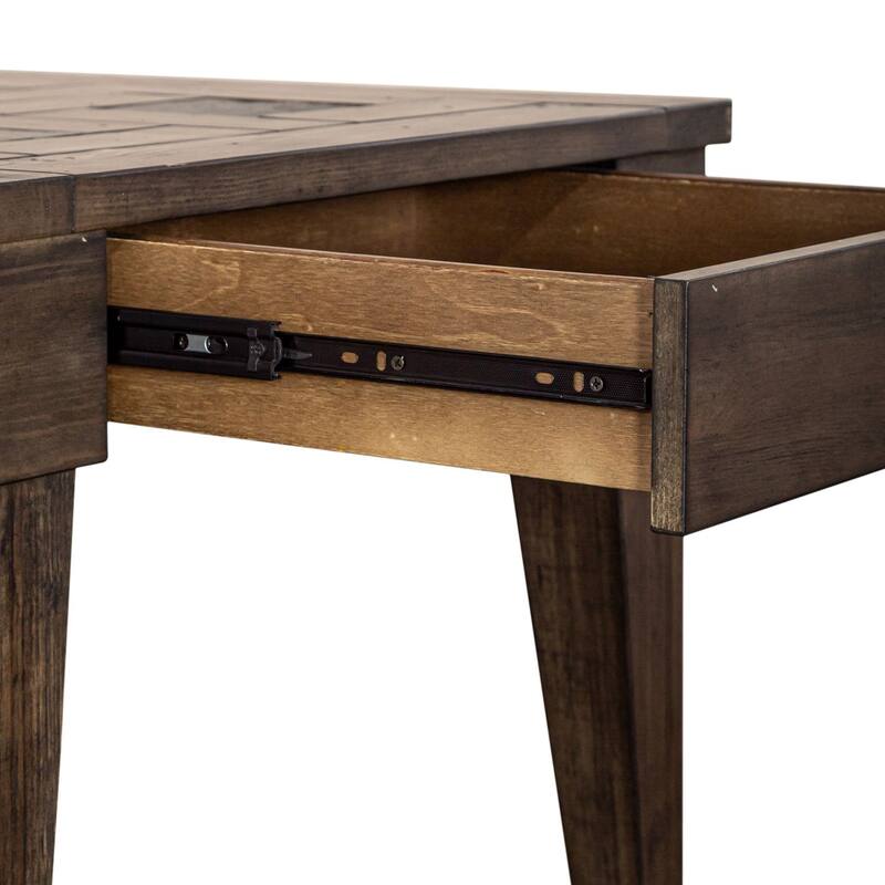 Arrowcreek Drawer End Table with Reclaimed Wood & Stone Top