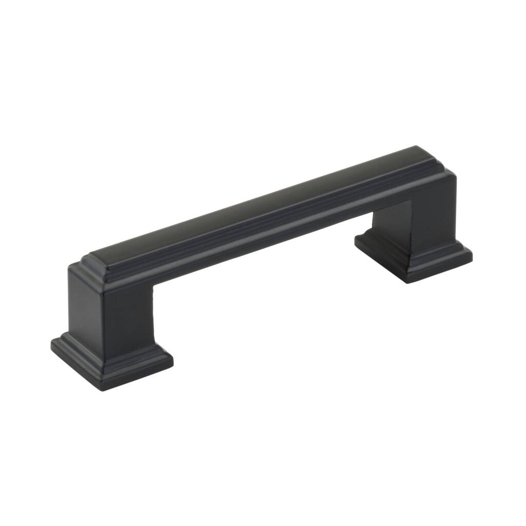 Amerock Appoint 3 in (76 mm) Center-to-Center Matte Black Cabinet Pull