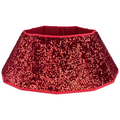 26" Sequins Hexagonal Christmas Tree Collar