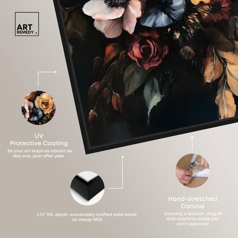 Dark Roses Beauty I Canvas by Art Remedy