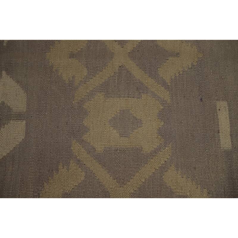 Hand Woven Oriental 100% Wool Carpet Southwestern Tribal Purples Kilim Area Rug - 8' 8'' X 5' 11''