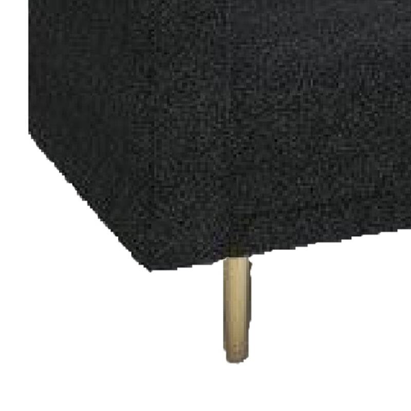 Remy Sofa, Black Boucle, Bench Style Seat with Track Arms, 83 Inch