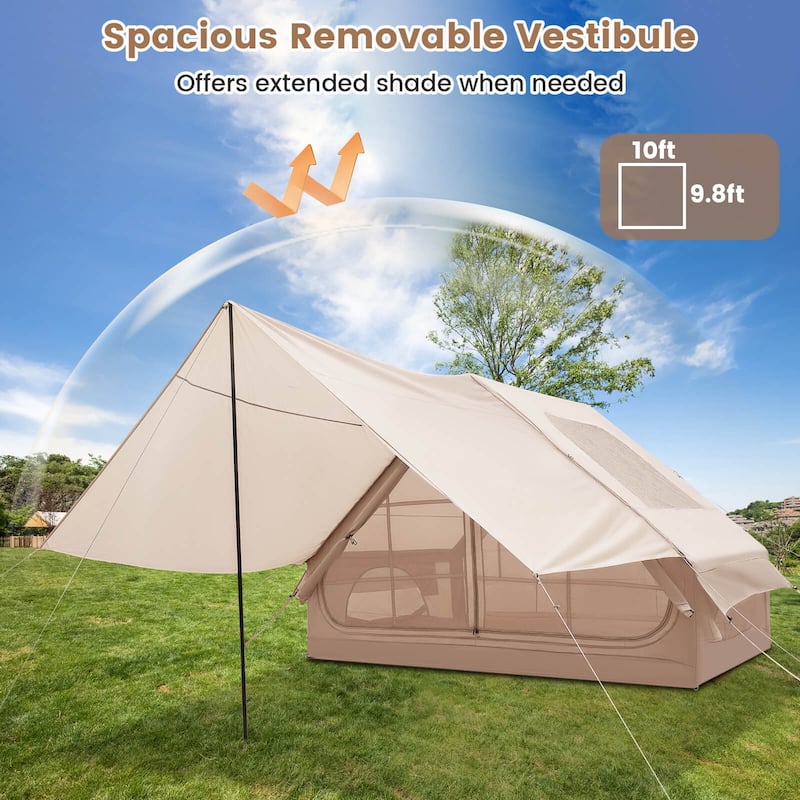 Costway Inflatable Camping Tent 4-6 People Waterproof Blow-up Air Tent - See Details
