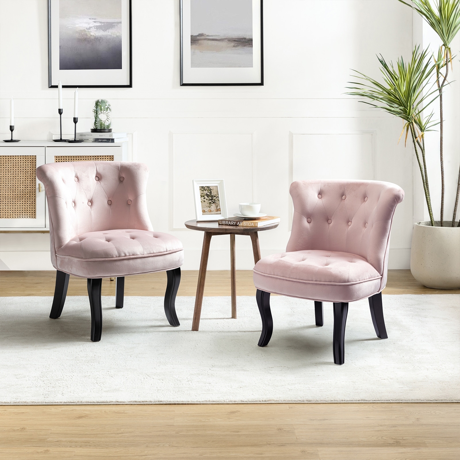 Pink accent chairs set of 2 deals