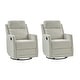 preview thumbnail 2 of 48, Diana Modern Polyester 360-degree Swivel Rocker Recliner Set of 2 by HULALA HOME