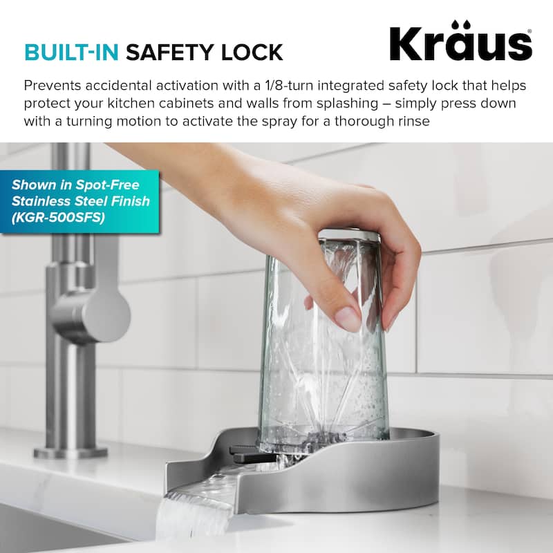KRAUS CleanMate Glass Rinser for Kitchen Sink