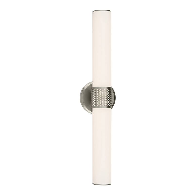 Kichler Lighting Sashi 24.25" Bath Bar Medium LED with White Glass in Brushed Nickel