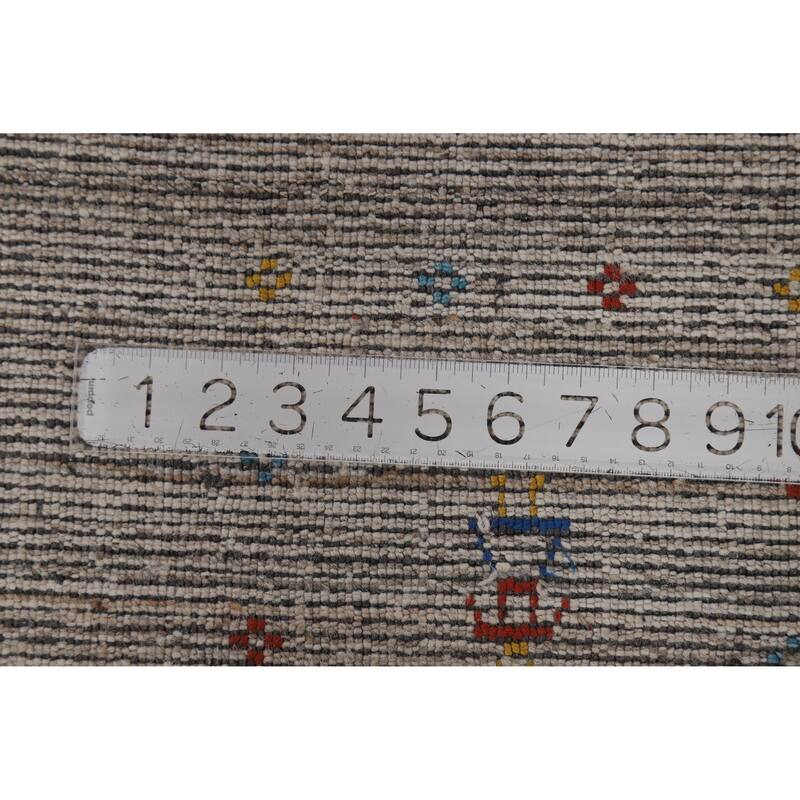 Little Animals Gabbeh Oriental Area Rug Hand-Knotted Wool Carpet - 8'0" x 9'8"