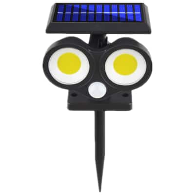 2-in-1 LED Outdoor Solar Light Dual Head Spotlights