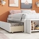preview thumbnail 13 of 16, Full Size Platform Bed with Bed-end Storage Case & 2 Storage Drawers, Wooden Storage Bed Frame for Children Teens Adults Bedroom
