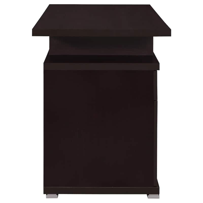Modern 2-Drawer Office Desk with Flexible Reversible Setup and Ample Storage for Documents and Office Supplies