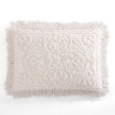 Luxurious Medallion Chenille Fringe Border Pillow Sham