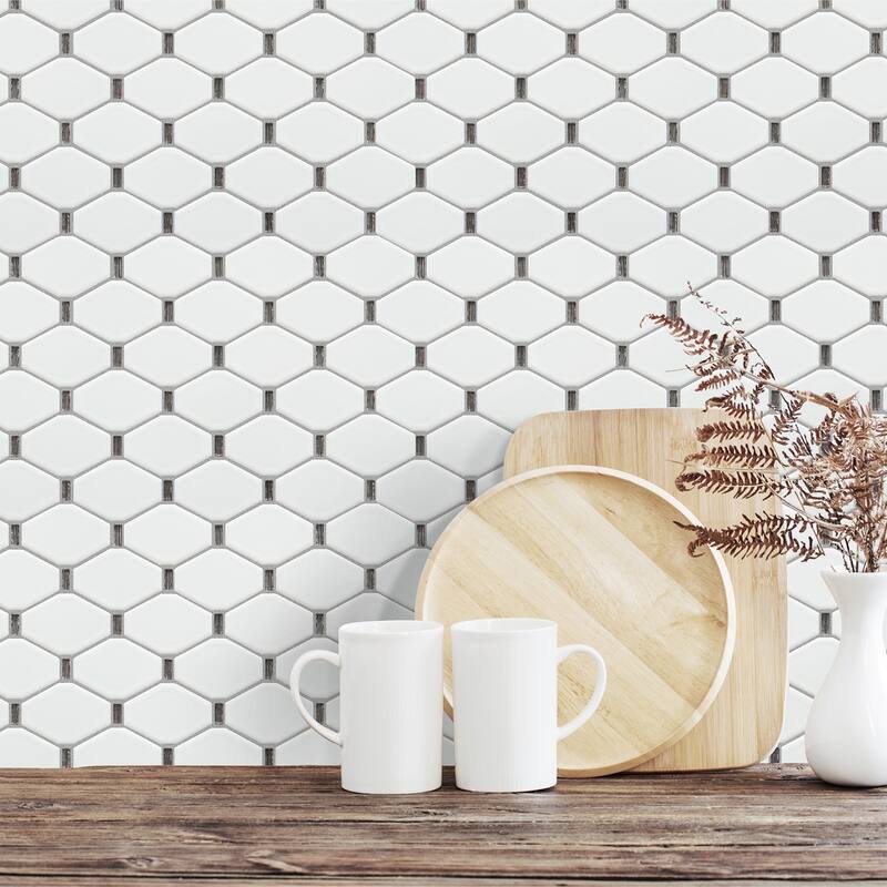 Altair Badajoz Honeycomb Glass Mosaic Floor and Wall Tile