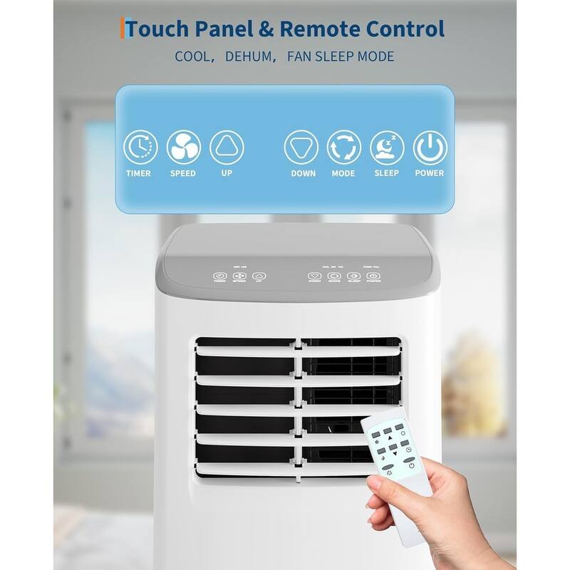 8000 BTU Portable Air Conditioner with Fan & Dehumidifier,Standing Air Conditioner with Remote
