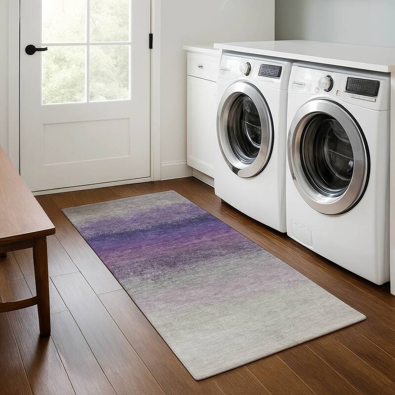 Premium Washable Super Soft Abstract Ombre Mayfield Rug - Lavender - 2'3" x 7'6"