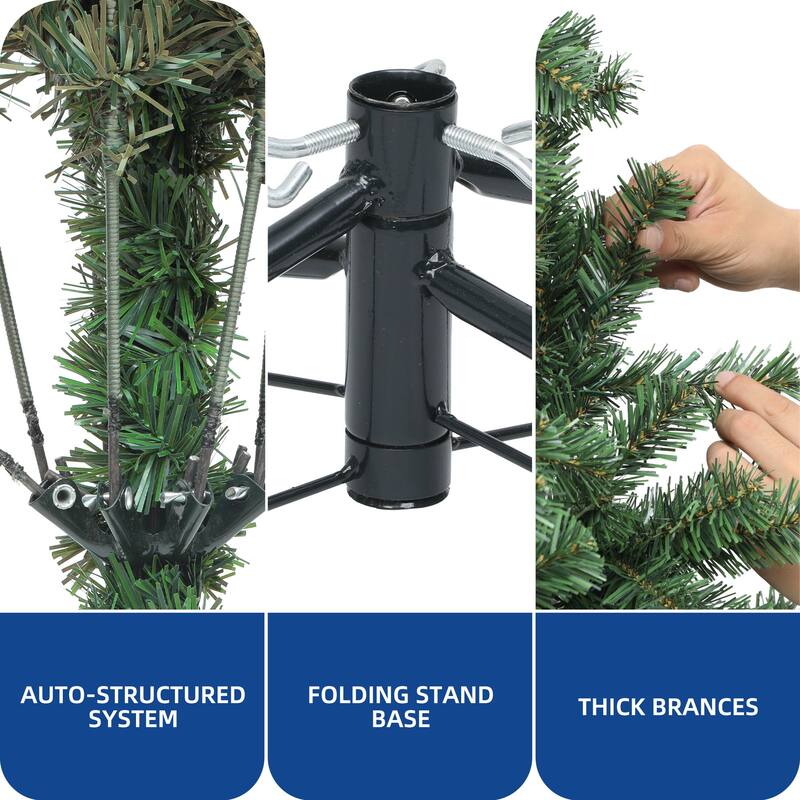 Moasis 6.5/7 ft Pre-Lit Artificial Aspen Fir Artificial Christmas Tree with 500 Multi-Mode Lights