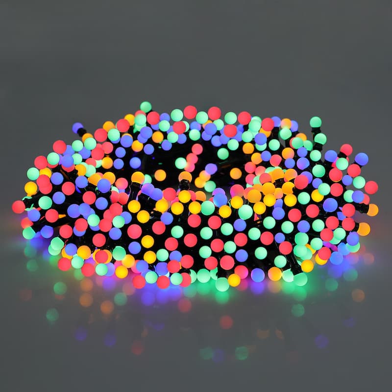 32.8/65.6FT Outdoor LED Pulg In 300/550-Bulb Mini String Lights - 32.8FT - Multicolor