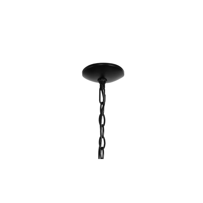 Athos Ring Iron/Seeded Glass Bohemian Cottae LED Chandelier, Oil Rubbed Bronze by JONATHAN Y