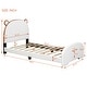 preview thumbnail 12 of 14, Twin Size PU Upholstered Platform Bed with Bear Shaped Headboard