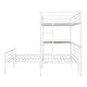 preview thumbnail 5 of 7, Twin Over Full Bunk Bed with Desk, Metal Bed with Ladder, Kid's Bed with Quality Slats for Bedroom, Metallic White