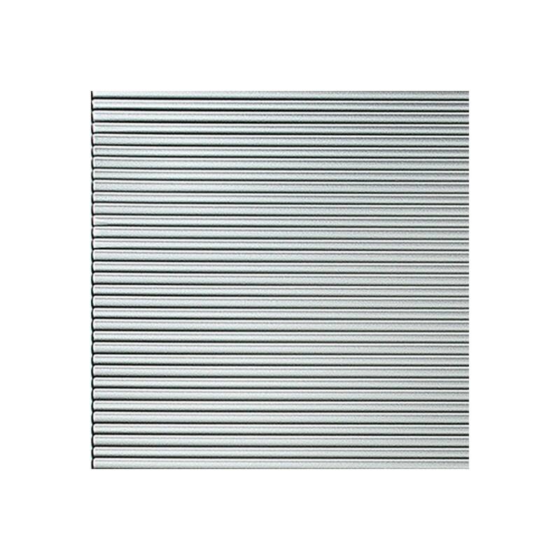 FASÄDE Rib 4-foot x 8-foot PVC Wall Panel in Argent Silver - Sample