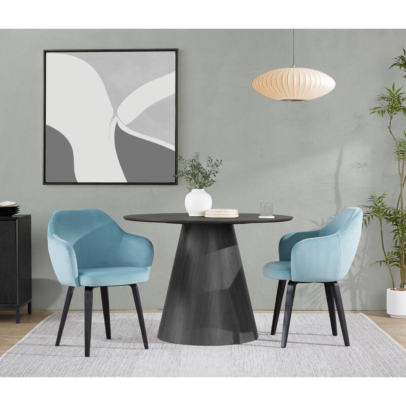 Porch & Den Beckett Dining Chair with Bent Wood Legs (Set of 2)