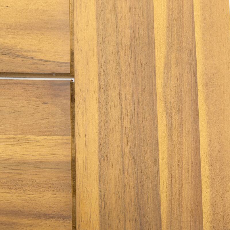 Lumina Outdoor Contemporary Acacia Wood Dining Benches (Set of 2) by Christopher Knight Home