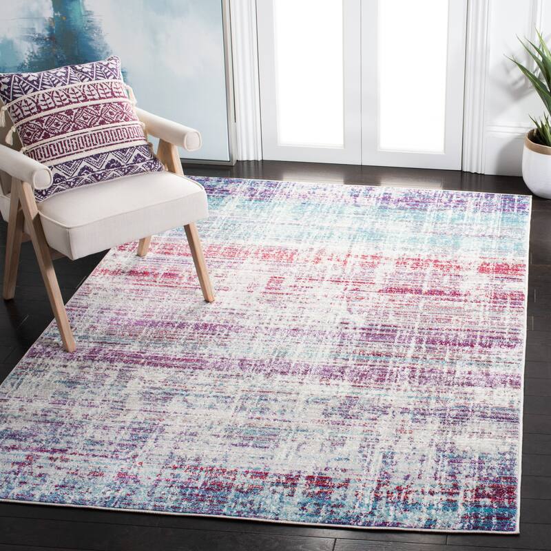 SAFAVIEH Skyler Leone Boho Modern Abstract Rug - 8' x 10' - Silver/Purple