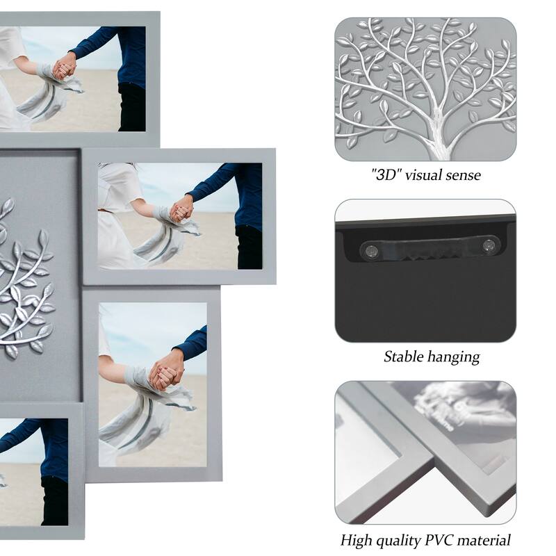 HELLO LAURA 8 Opening 4x6 Picture Frame Collage Family Tree Wall Hanging