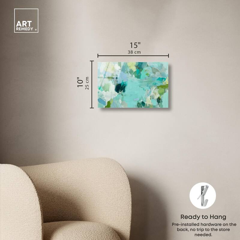 Alista Green Blues Acrylic by Art Remedy, Ready to Hang