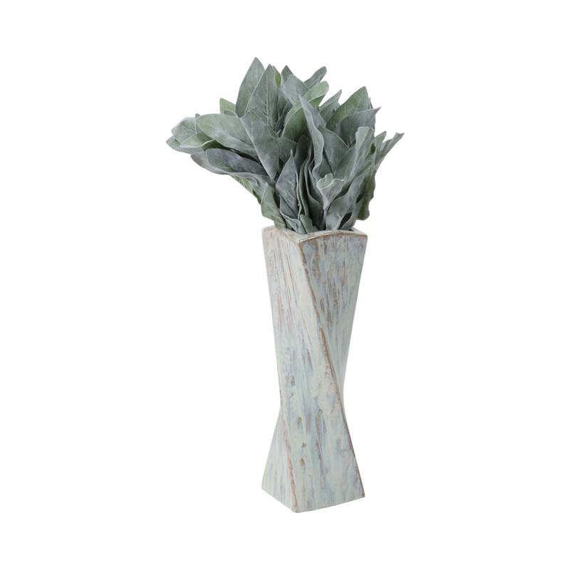 Stoneware Decorative Vase with Elegant Sculpted Design for Table Decor