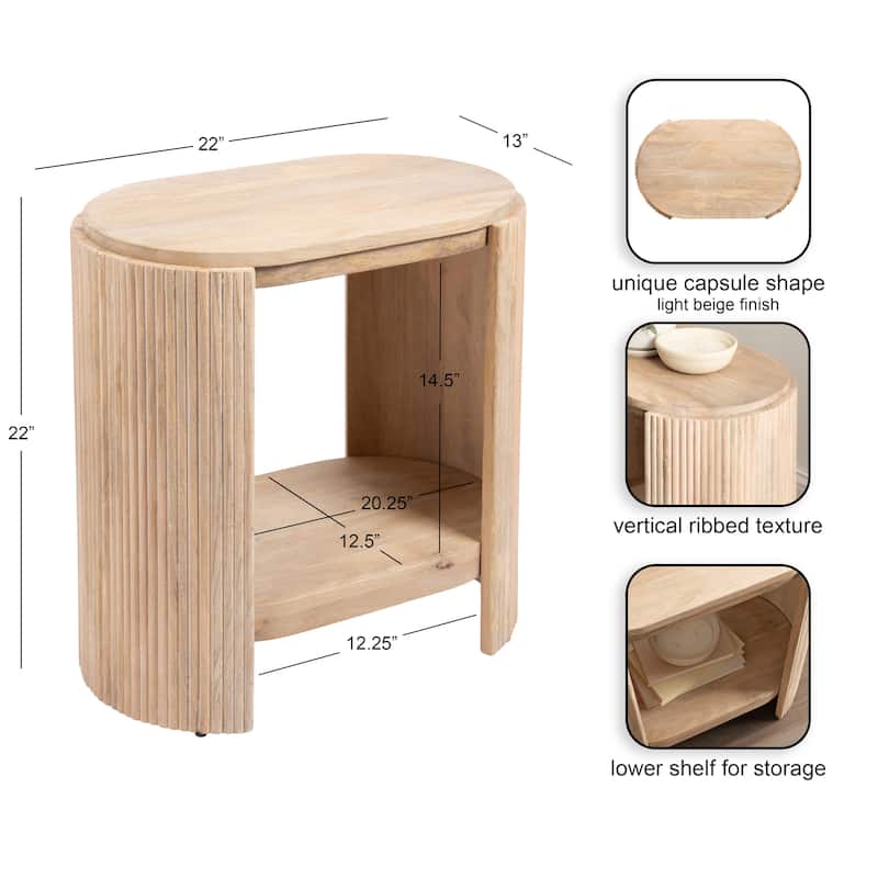 Kate and Laurel Cakora Capsule Wood Side Table