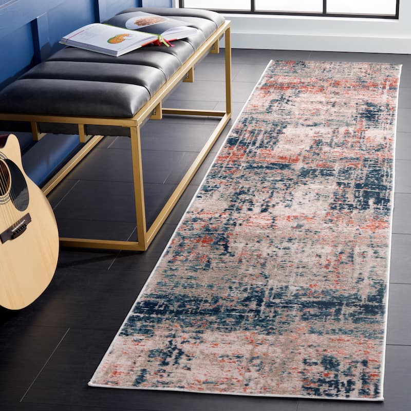 SAFAVIEH Madison Darleen Vintage Rug - 2'2" x 9' Runner - Blue/Grey