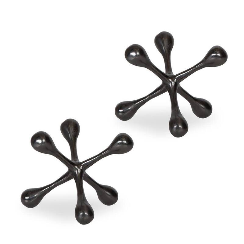 Uttermost 17690 Harlan 5-1/2" Tall Aluminum Abstract Table Statue - - Black Nickel