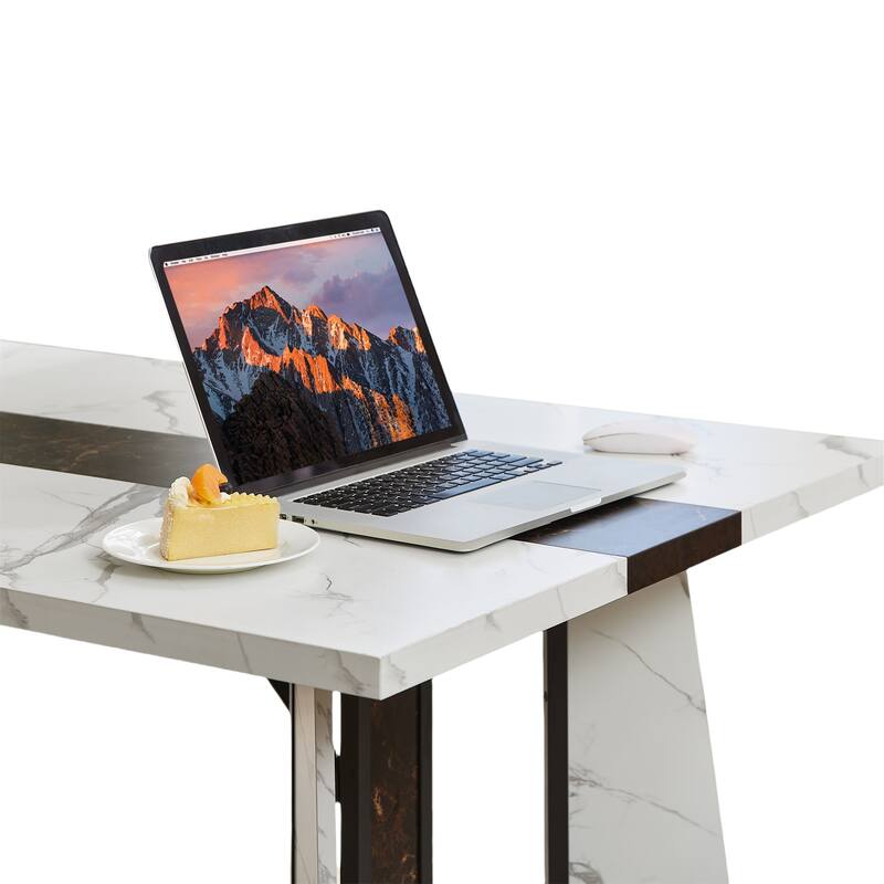70.9" Rectangular Dining Table - Seats 8, Waterproof, Adjustable Legs