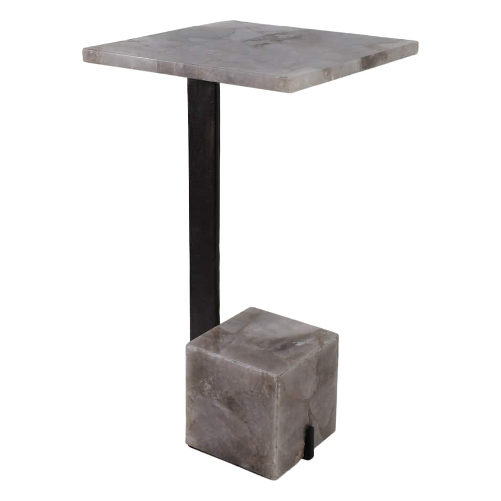 Metal Accent Table Modern Geometric Base Sleek Contemporary Design