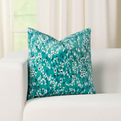 Swan Lake Floral Printed Plush Throw Pillow
